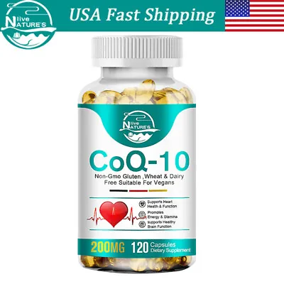 CoQ10 200mg 120 Capsules NL Q10 C0q 10 Coenzyme Cardiovascular Heart Health • $13.14