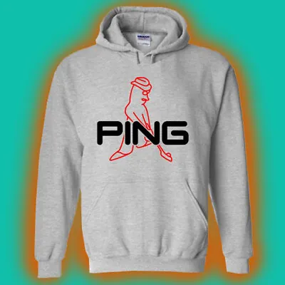 PING Golf Logo Grey Hoodie Sweatshirt Size S-3XL • $37.89