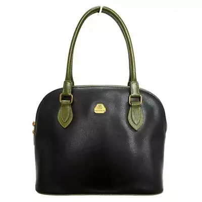 Morabito Handbag - Black Dark Green Leather • $184.80
