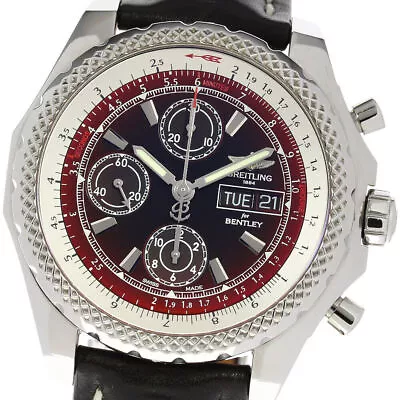 BREITLING Bentley GT2 A13365 Chronograph Red Dial Automatic Men's Watch_811039 • $6862.66