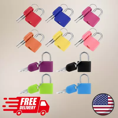 Suitcase Locks & Keys Small Metal Padlocks Mini Keyed Padlock Luggage Gym 8 Pcs • $11.96