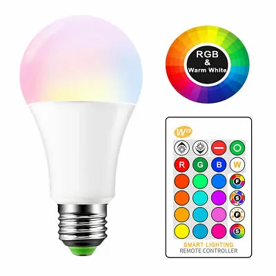 1X E27 RGB LED Lamp Bulb Colorful Color Changing Light Bulb 5W 10W 15W LED Lamp • $9.35