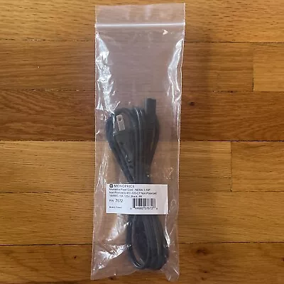 Monoprice 7672 6-foot 18AWG Figure 8 Shape AC Power Cord Polarized 6' 125V 10A • $3.99