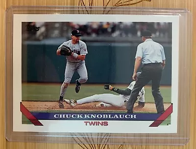 1993 Chuck Knoblauch Topps #250 - RARE Pre-Production Sample  • $1