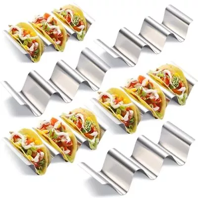 Taco Holder 6 Pc-Stainless Steel Taco Holders Set Of 6Oven & Dishwasher & Grill • $12.39