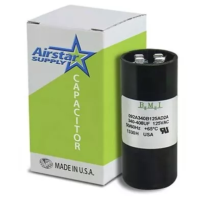 107871-0001 BMI Start Capacitor 54-65uF 220VAC091A054B220AC1AH 50/60Hz +65°C • $49.49