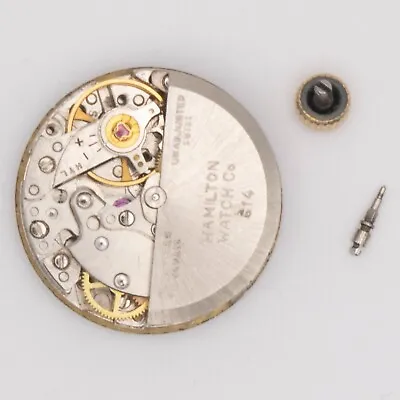 Vintage Hamilton Caliber 614 17-Jewel Automatic Wristwatch Movement Nice Dial • $32