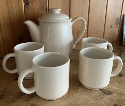 Vintage Tea Coffee Pot With 4 Mugs Retro 70s • £25.99
