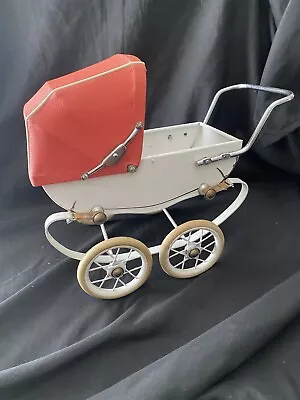 Vintage Made In France RED French Doll Carriage Pram Buggy • $56