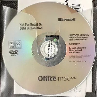 Microsoft Office 2008 For Mac • $10