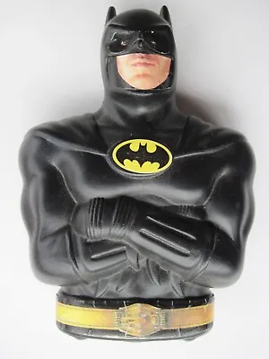 Vintage 1989 Batman Plastic Coin Bank 7'' DC Comics Michael Keaton • $8