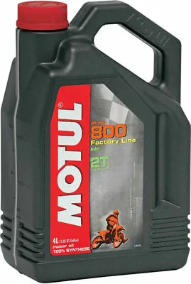 Motul 800 2T Full-Synthetic Off-Road Racing Premix 2-Stroke Oil 4 Liter 104039 • $92.09