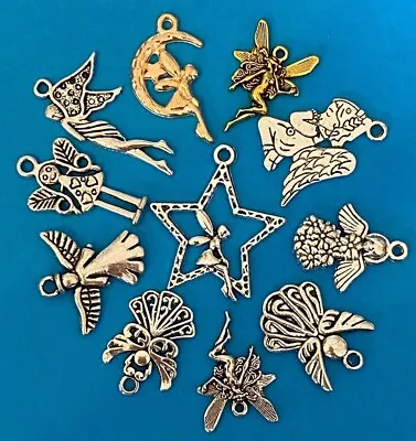 £1.65 • Buy Tibetan Alloy Angel Charms Angels Fairy Fairies Antique Silver Large Selection