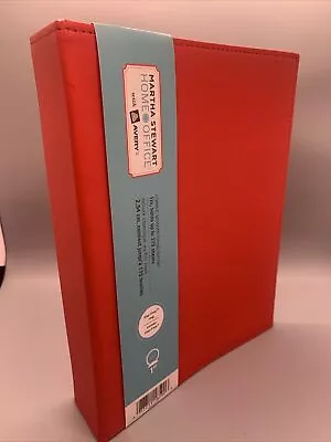 Martha Stewart Home Office Red Smooth Finish Small-format Binder  2 Pack! • $20