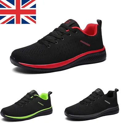 Mens Running Trainers Sport Sneakers Walking Shoes Fitness Gym Casual Lace Up • £12.89