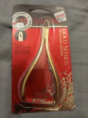 Revlon Gold Series Nail Cuticle Clipper 1/4 Jaw Titanium Coated #42016 NEW • $8.95