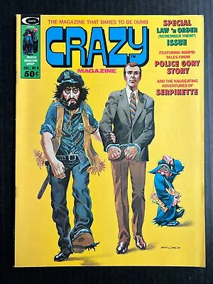 CRAZY #8 Dec 1974 Mad Sick Humor Hippie Vintage Rare Claremont John Romita Sr. • $25