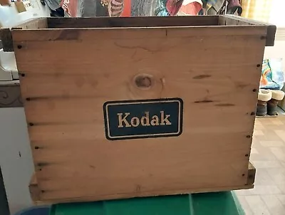 Rare 1950s Kodak Photographic Wood Crate  • $80