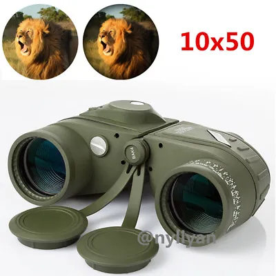 HD10X50 Powerful Military Night Vison Binoculars Marine Waterproof W/Rangefinder • $129.99