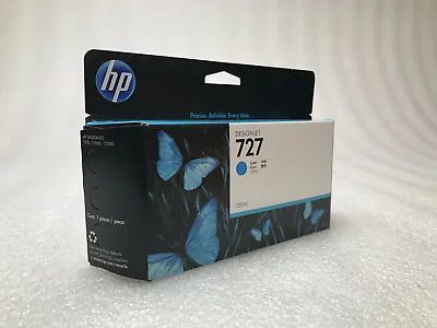 HP DesignJet 727 Cyan B3P19A Ink Cartridge (T920T1500T2500) EXP 2017 • $41.99