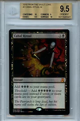 MTG Cabal Ritual BGS 9.5 Gem Mint FTV Lore Magic Mystic Foil Amricons 5041 • $209.99