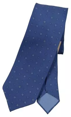 Drake's - Mid-Blue Silk Tie W/Ancient Madder Print • $49.99