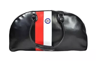 Lambretta Retro Sport Zipped Faux Leather Bowling Style Duffle Holdall Bag • £25