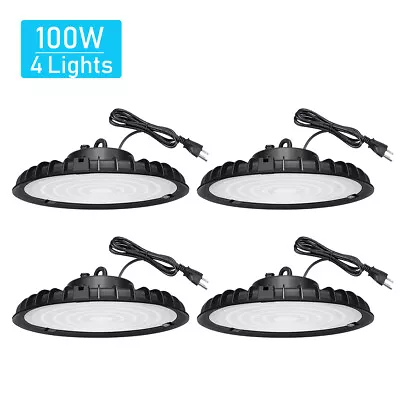 4Pack 100W UFO Led High Bay Light Warehouse Factory Commercial Gym Shop Fixtures • $72.49