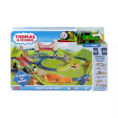 Thomas & Friends TrackMaster 6 In 1 Builder Set 60+ Piece Percy Train • $49