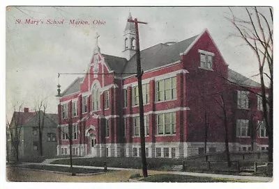 Vintage  Postcard St. Mary's School Marion Ohio Oh Notposted • $6.50