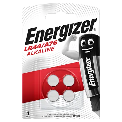 Energizer LR44 AG13 A76 V13GA Button Cell Batteries X 4 *Long Expiry* • £3.49