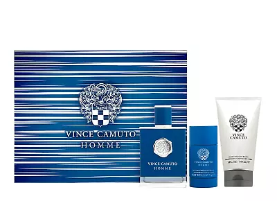 Vince Camuto Homme Gift Set 3.4 Oz Eau De Toilette 2.5oz Deodorant 5Oz Body Wash • $27.89