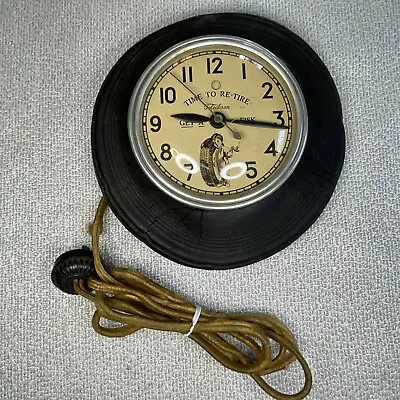 Original Vintage Fisk Tire Clock Telechron Time To Re-Tire Electric Clock • $210