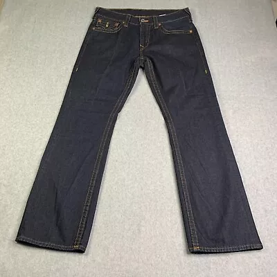 True Religion Jeans Pants Mens 36x33 Dark Wash Jeans Denim Straight World Tour • $53.50