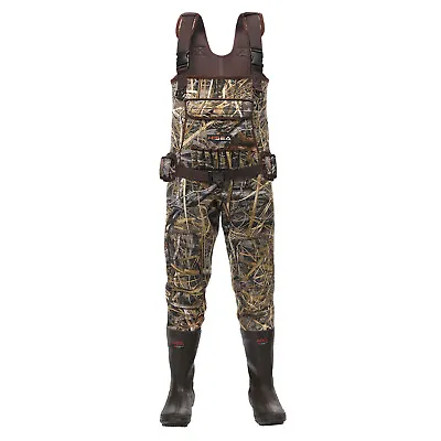 HISEA 600G Insulated Hunting Waders Rubber Bootfoot Neoprene Chest Fishing Wader • $99.98