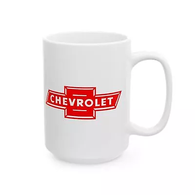 Chevrolet - Vintage Red Logo Design - Custom Art - Ceramic Mug (11oz 15oz) • $25.99