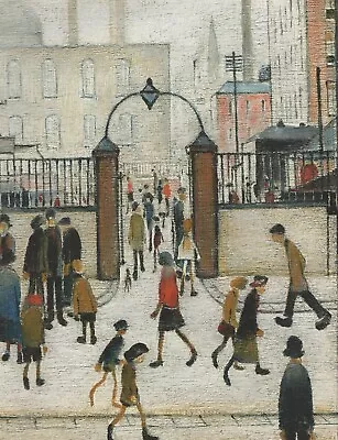 Ls Lowry Picture At The Mill Gate 1945 Detail Splendid Mounted  Print Not Framed • $18.67