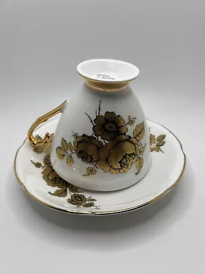 Vintage Royal Imperial Bone China Golden Roses Tea Cup & Saucer Set England • $16.05