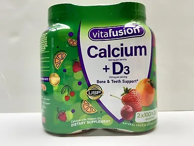 Vitafusion Calcium + D3 Gummies 200 Ct Bone & Teeth Suport NEW *Free Shipping* • $28.88
