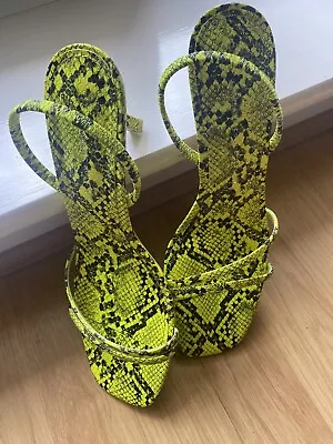 Zara Basic Collection Snakeskin Sandals Size 40 • £8