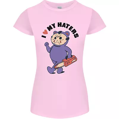 I Love My Haters Funny Halloween Womens Petite Cut T-Shirt • $11.19