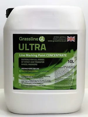 3 X 10 Litre Concentrated Grassline White Ultra Pitch Grass Line Marking Paint • £115.56