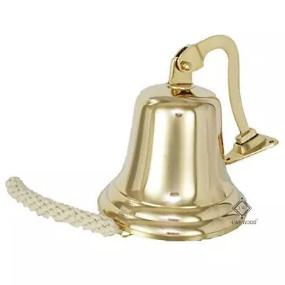 Handmade Nautical Solid Brass Ship Bell Wall Mountable Jumbo Bell For Home Decor • $66.65