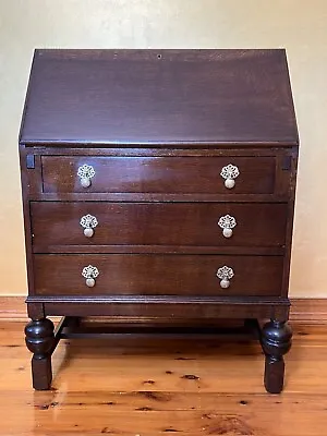 Antique English 1920s Bureau With Drawers • $1595