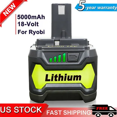 For Ryobi P108 18V 5.0Ah Lithium Ion Battery Pack ONE P109 P122 P105 P104 P102 • $23.93