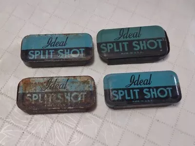 (4) Vintage Ideal Split Shot Tins. Varying Condition • $5