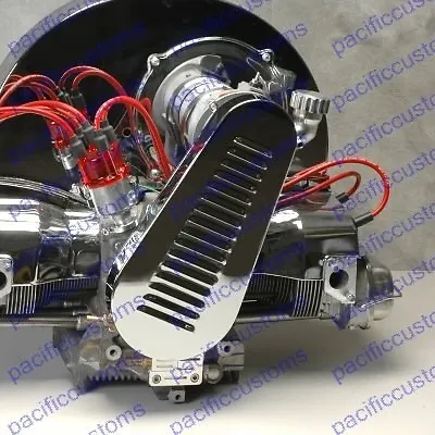 $62.72 • Buy Chrome Louvered Pulley Fan Belt Guard For VW Beetle Engine - Trikes - Dune Buggy