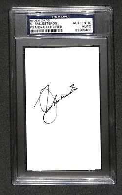 £296.65 • Buy Seve Ballesteros  3x British & 2x Masters Winner  SIGNED AUTOGRAPHED 3X5 PSA/DNA