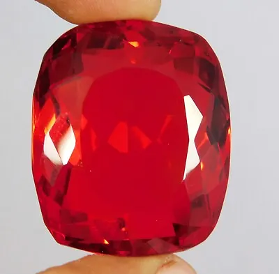 Certified Natural 153.65 Ct Mexican Fire Opal Red Orange Cushion Cut Gemstone • $39.99