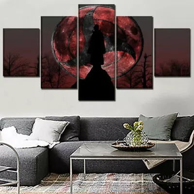  Itachi Uchiha Mangekyo Sharingan 5 Piece Canvas Wall Art Print Poster Home Deco • $19.50